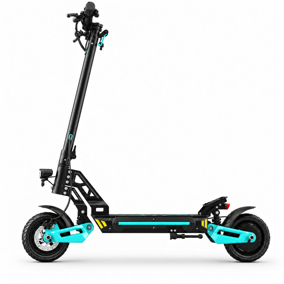 ASAP A10 V1 cyan electric scooter - left side profile